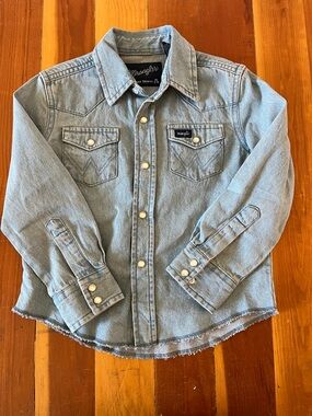 Wrangler Light Blue Denim Western Shirt